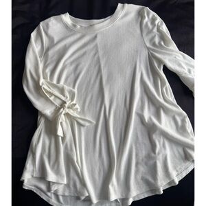 White Top with Tie Sleeves